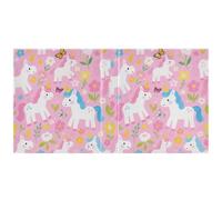 Cartone animato unicorno bianco 2,5 cm raccoglitore per quaderni 3 raccoglitori ad anelli con tasche 1 confezione da 200 fogli