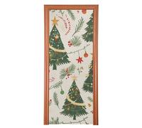 Cartone animato Verde Alberi di Natale Primavera Copertura Della Porta 91,4 x 248,9 cm Primavera Porta Banner Holiday Party Forniture L