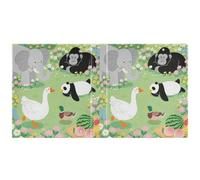 Cartone animato verde Zoo 1-1/2 pollici Raccoglitore a 3 anelli con portablocco 1 confezione da 200 fogli