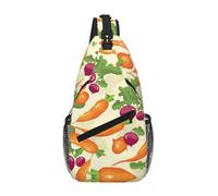 Cartone animato Verdure Crossbody Sling Bag Crossbody Spalla Borsa Petto Tracolla Tracolla Vita Fanny Pack Uomini Donne