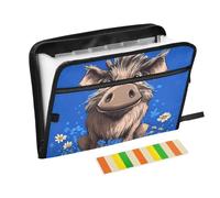 Cartone animato Warthog Royal Blue Organizer File Cartella 13 Tasche A4 Formato Lettera con Chiusura a Cerniera per Business Office Forniture Cartelle carpeta de