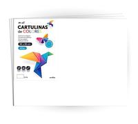 Cartone colorato, cartoncino grande 50 x 65 cm di colori chiari e intensi, cartoncini colorati 180 g per artigianato, disegni creativi e progetti artistici · m-office (x10 fogli, bianco)