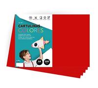 Cartone colorato, formato A4, colori intensi, fogli colorati da 180 g, per lavori artigianali, stampa documenti e disegni creativi, fogli colorati A4 · m-office (100 fogli, rosso scuro)