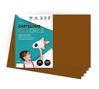 Cartone colorato, formato A4, colori intensi, fogli colorati da 180 g, per lavori artigianali, stampe di documenti e disegni creativi, fogli colorati A4 · m-office (100 fogli, marrone)