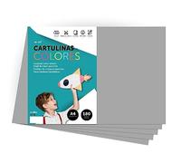 Cartone colorato, formato A4, colori intensi, fogli colorati da 180 g, per lavori artigianali, stampe di documenti e disegni creativi, fogli colorati A4 · m-office (500 fogli, grigio)