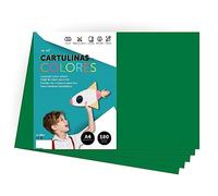 Cartone colorato, formato A4, colori intensi, fogli colorati da 180 g, per lavori artigianali, stampe di documenti e disegni creativi, fogli colorati A4 · m-office (25 fogli, verde scuro)