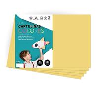Cartone colorato, formato A4, colori intensi, fogli colorati da 180 g, per lavori artigianali, stampe di documenti e disegni creativi, fogli colorati A4 · m-office (250 fogli, avorio)