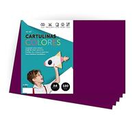Cartone colorato, formato A4, colori intensi, fogli colorati da 180 g, per lavori artigianali, stampe di documenti e disegni creativi, fogli colorati A4 · m-office (250 fogli, viola)