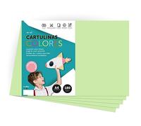 Cartone colorato, formato A4, colori pastello, fogli colorati 180 g per artigianato, stampa documenti e disegni creativi, fogli di colori pastello A4 - m-office (x10, verde chiaro)