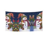 Cartone natalizio con stampa di pupazzo di neve Holloween, decorazioni festive, cartello per celebrazioni, facile da appendere con corde, 1 confezione