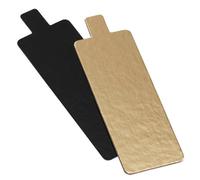 Cartone Pasticceria Doppia Faccia 4,5X13 Cm Oro Nero Cartone - 250 Unità