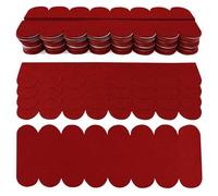 Cartone per tetto per casetta degli uccelli, impermeabile, autoadesivo, mini tegole per tetto, 32 pezzi, per casetta di nidificazione, casetta per conigli, cuccia per cani (rosso)