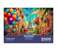 Cartone Resistente 1000 Pezzi Balloon Art - Gioco Educativo Di Decompressione Paris Street Scene Per Ragazzi Principianti & Ottima Idea Regalo 38x26cm/1000pcs