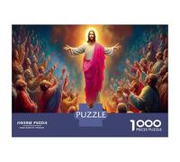 Cartone Spessore Extra 1000 Pezzi Spiritual Vibrant Crowds - Puzzle Extremamente Difficile Ascension Scene Per Adulti & Per Rilassamento E Creatività 70x50cm/1000pcs