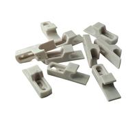 CARTONGESSO FAI DA TE - Clip a gancio in ABS per apertura push pull - gancetti per mini latch - per sportelli e botole ispezione cartongesso - Pz. 10