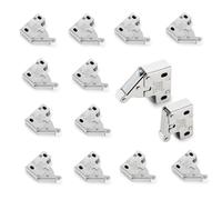 CARTONGESSO FAI DA TE - Cricchetti a molla push pull modello mini Latch. Clic clac, serratura per sportelli e botole di ispezione - scrocco con meccanismo di apertura a pressione (12 pz, Argento)
