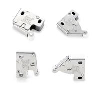 CARTONGESSO FAI DA TE - Cricchetti a molla push pull modello mini Latch. Clic clac, serratura per sportelli e botole di ispezione - scrocco con meccanismo di apertura a pressione (12 pz, Argento)