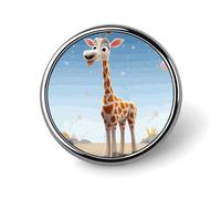 Cartoni animati Giraffa Distintivo Rotondo Carino Spilla Cappelli Giacche Decorazione Personalizzata Spilla Abbigliamento Gioielli Accessori per Festa di Nozze Regalo
