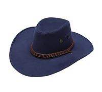 Cartoni animati Uomini Gilet Adulti Casual Solido Estate Western Moda Cowboy Cappello Da Sole Tesa Larga Viaggio Cappello Da Sole Uomini Cowboy Il mio Cowboy, Blu marino, Taglia unica