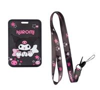 Cartoni Card Sleeve Combo, Porta Cartoni Animati Cinghia Collo Cordino, Grazioso Porta Badge con Cordino, Porta Badge da Collo, per Porta Badge Identificativo, Ufficio, Scuola, Carta Dell'autobus