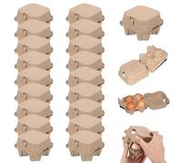 Cartoni di uova di cartone, cartoni di uova da 20 pezzi a 4 cellule biodegradabili in fibra di scatole di uova antico-collisione impilabili 4x4x3 in vassoio di uova di cartone per fattoria, supermerc