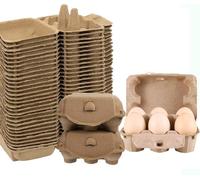 Cartoni per uova, 50 confezioni di cartoni per uova di gallina, cartoni per uova da 50 pezzi, stile classico 3x2 può contenere fino a 6 pezzi utilizzati come portauova in fibra di polpa per