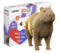 CARTONIC Kit modello puzzle 3D, regalo unico e coinvolgente per adolescenti, adulti, bambini, donne, uomini, il rompicapo si trasforma in una moderna decorazione per la casa (Capybara)