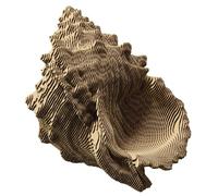 Cartonic - Set di puzzle 3D, decorazione per la casa e attività serale, per assemblare la conchiglia in cartone riciclato
