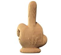Cartonic Set di puzzle 3D - Middle Finger - Puzzle 3D in cartone - Il cartone si trasforma in una figura in rilievo - tutte le età - 84 pezzi Cardboard 3D Jigsaw Puzzle