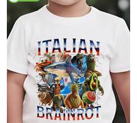 Cartoon AI, T-shirt da bambino in cotone a coste, stile college, nuova primavera ed estate, top sportivi, drappeggiati, morbidi e traspiranti, a maniche corte per bambini 6Y,7Y,8Y,9Y,10Y,11-12YAnimale