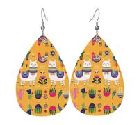 Cartoon Alpaca Carino Animale Orecchino In Pelle Per Le Donne Orecchini A Goccia Orecchini In Pelle Alla Moda Pendenti Gioielli Regali Per Mamma Moglie Figlie