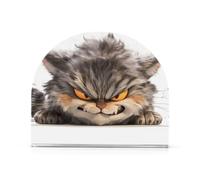 Cartoon Angry Cat 3d acrilico caduta portatovaglioli per feste, matrimoni, eventi freestanding tavolo tovagliolo dispenser arredamento casa per tavolo, cucina