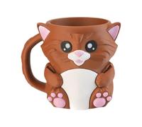 Cartoon Animal Dessert Accessori Impugnatura ergonomica e doppi cucchiai cassetto segreto gelato pinte Cup Holder Set carino animale gelato titolare