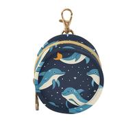 Cartoon Animal Dolphin Star Blue Baby Pacifier Storage Case Portable Coin Purse Wallet Bag, piccolo oggetto di stoccaggio sacchetto