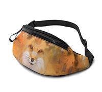 Cartoon Animal Fox per uomo Donna Cintura da corsa con cintura regolabile per viaggi all'aperto Sport Ciclismo Corsa