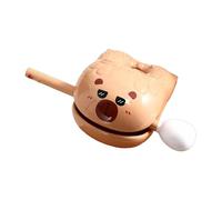 Cartoon Animal Wood Fish Percussion Toying Strumento Musicale Funny Office Musical Strument Small Temple Block Desktop Decoration Ornament Figurina Figurina Strumento