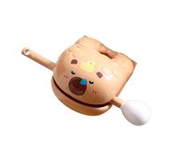 Cartoon Animal Wood Fish Percussion Toying Strumento Musicale Funny Office Musical Strument Small Temple Block Desktop Decoration Ornament Figurina Figurina Strumento
