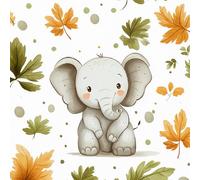 Cartoon Animale Carta da Parati Autoadesiva 0.4x3 m Carino Elefante Pellicola Adesiva per Mobili Impermeabile Carta Adesivo Ispessita Opaco Sticker per Muro Cucina Armadio Cassetto e Scaffali