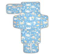 Cartoon Animale Granchio Cielo Blu Estate Riutilizzabile Fasciatoio del Bambino con Tasca del Tessuto Fasciatoio Portatile Bambino Fasciatoio Bambino Stazione di Viaggio Kit cambiador de pa?ales para