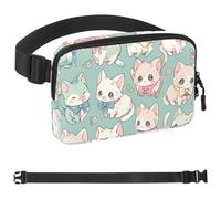 Cartoon Animals-1139 Marsupio per uomini e donne, marsupio con tracolla regolabile, alla moda, borsa a tracolla ovunque, per viaggi all'aperto, corsa, escursionismo, multicolore, 4 x 23 x 15 cm,