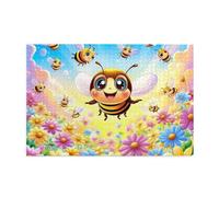 Cartoon api in campi di fiori colorati 1000 pezzi puzzle per adulti puzzle di legno per adulti regali decorazione domestica