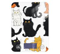 Cartoon Art - Bilancia digitale da cucina a forma di gatto, facile da pulire, per alimenti, 5 kg/5 g, con 4 unità per dieta cheto (batterie non incluse)