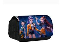 Cartoon astuccio, Doppia Cerniera, Portapenne Triplo Scomparto, Astuccio Grande Capacità, K-Pop Anime Studenti Cancelleria Matita Borsa, per Scuola e L'ufficio, Regali per Ragazze e Fan (J)