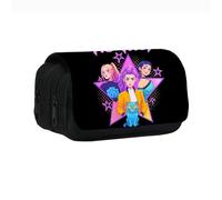 Cartoon astuccio, Doppia Cerniera, Portapenne Triplo Scomparto, Astuccio Grande Capacità, K-Pop Anime Studenti Cancelleria Matita Borsa, per Scuola e L'ufficio, Regali per Ragazze e Fan (C)