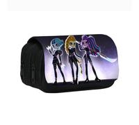 Cartoon astuccio, Doppia Cerniera, Portapenne Triplo Scomparto, Astuccio Grande Capacità, K-Pop Anime Studenti Cancelleria Matita Borsa, per Scuola e L'ufficio, Regali per Ragazze e Fan (H)