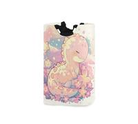 Cartoon Baby Dinosaur Childlike Doodle Style Pastel Colors cesti portabiancheria, pieghevole e impermeabile cesto lavanderia con manico robusto per giocattoli libro 51L guarda ropa para cuarto