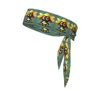 Cartoon Bee Sport Head Tie Beach Summer Tropical Tie Sweatband Fascia per il sudore Uomini Donne Elastico Umidità per la corsa