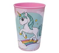 CARTOON Bicchiere per bambini, Unicorno, 260 ml, in plastica riutilizzabile
