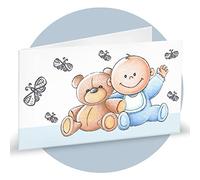 CARTOON Biglietti per bomboniere, 20 Pezzi, Stampa Personalizzabile, Etichette, targhette, Tag, Nascita Bambino