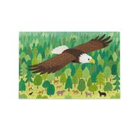 Cartoon Bird Fly Over The Woods Floor Puzzle Adulti Puzzle Piecing Intrattenimento e Intelligenza Impossibile Difficile I migliori regali per la tua famiglia Puzzle per adulti 1000 Piecing